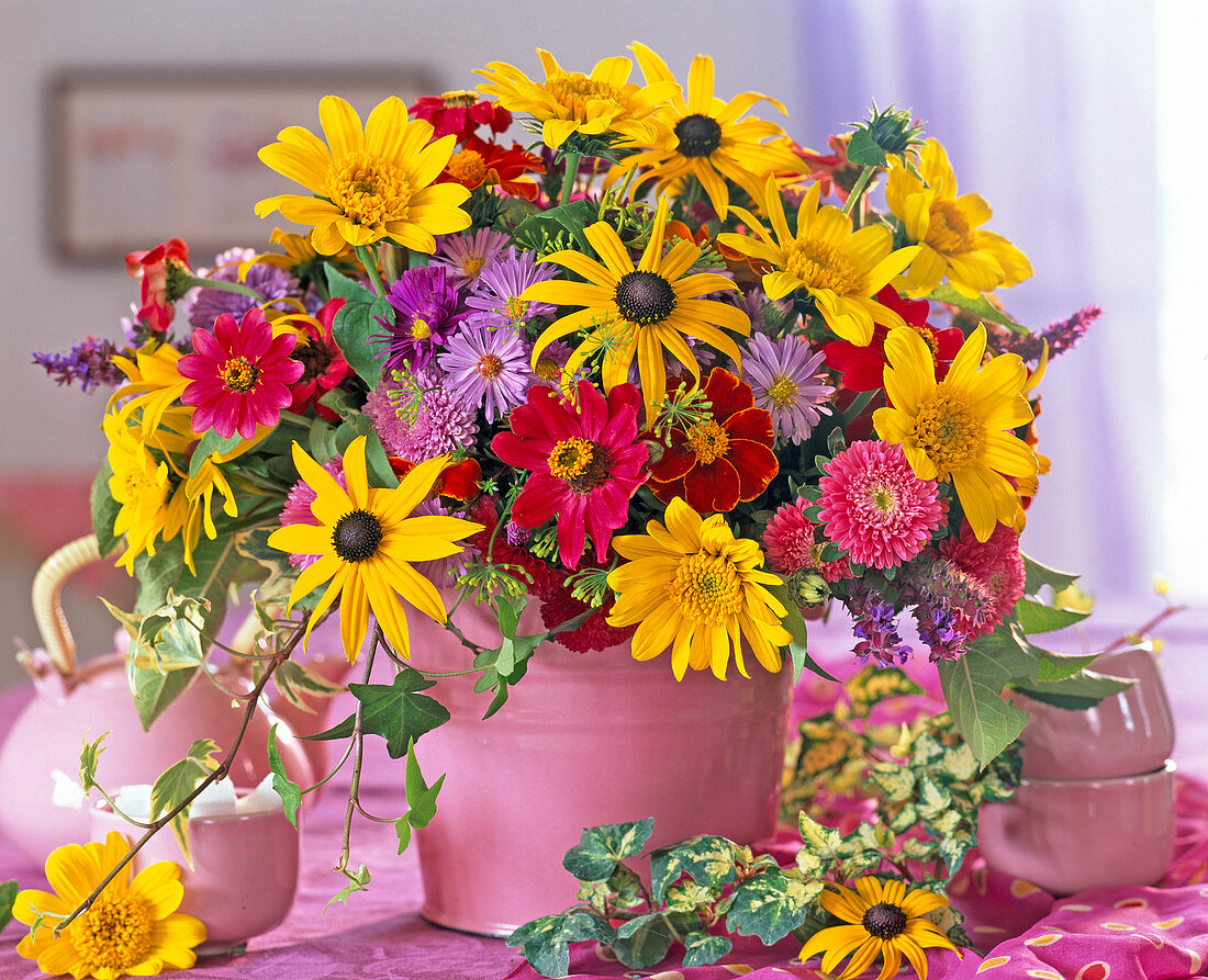 Helianthus / Sonnenblumen, Rudbeckia / Sonnenhut