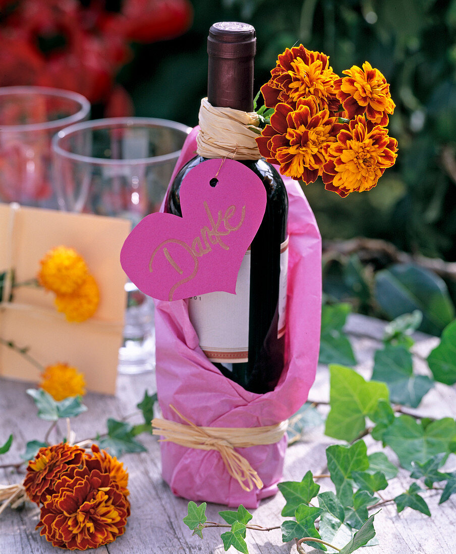 Wine bottle as a 'thank you'