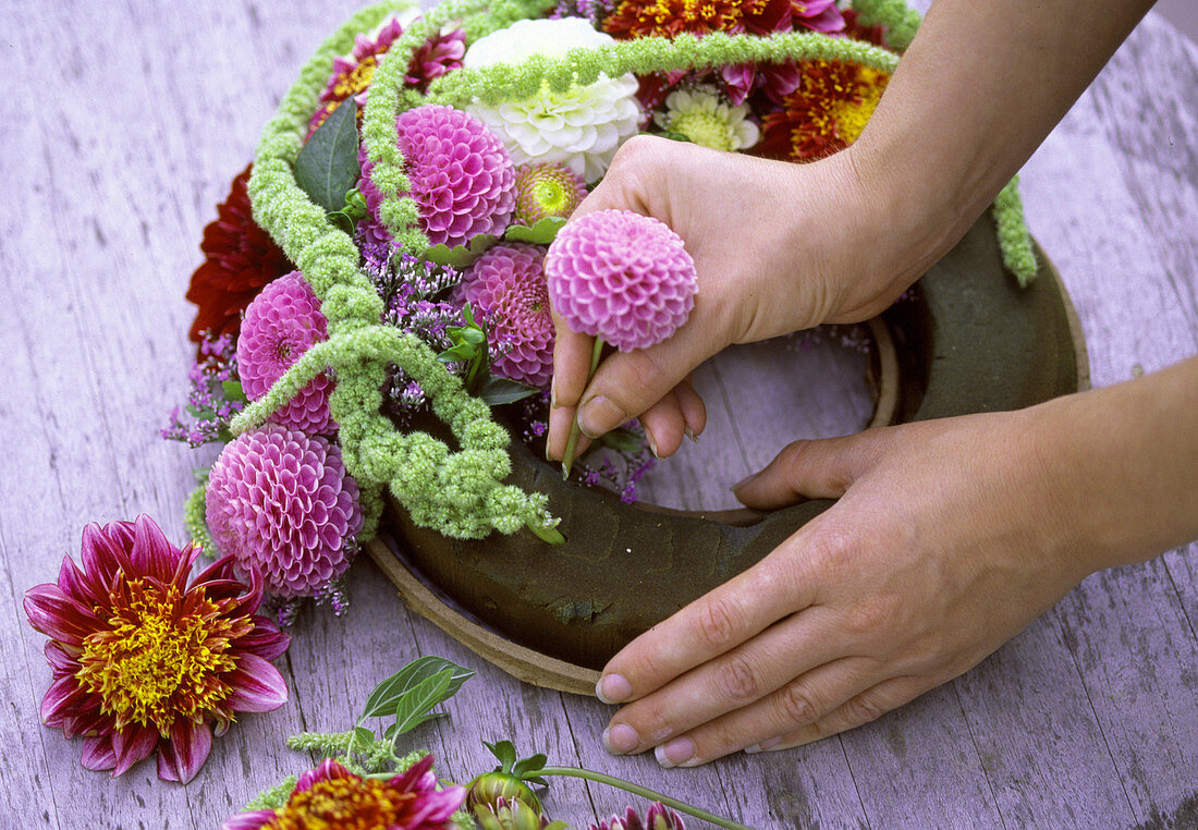 Wreath with Amaranthus