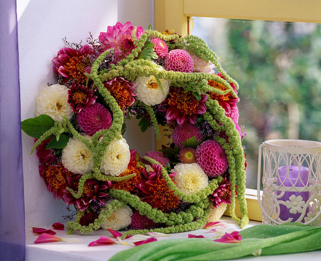 Wreath with Amaranthus