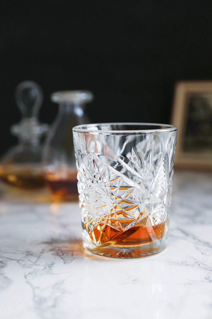 Cognac in a vintage glass