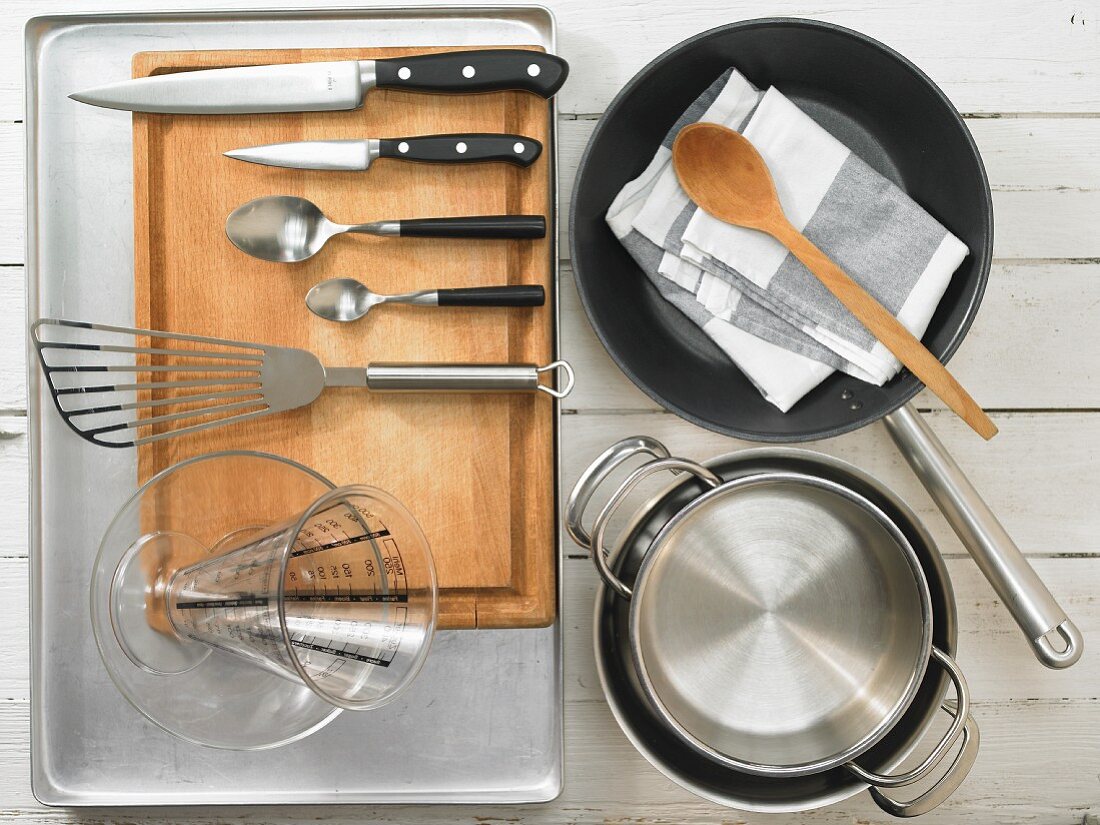 Kitchen utensils for making snapper … – License Images – 12236949 ❘  StockFood