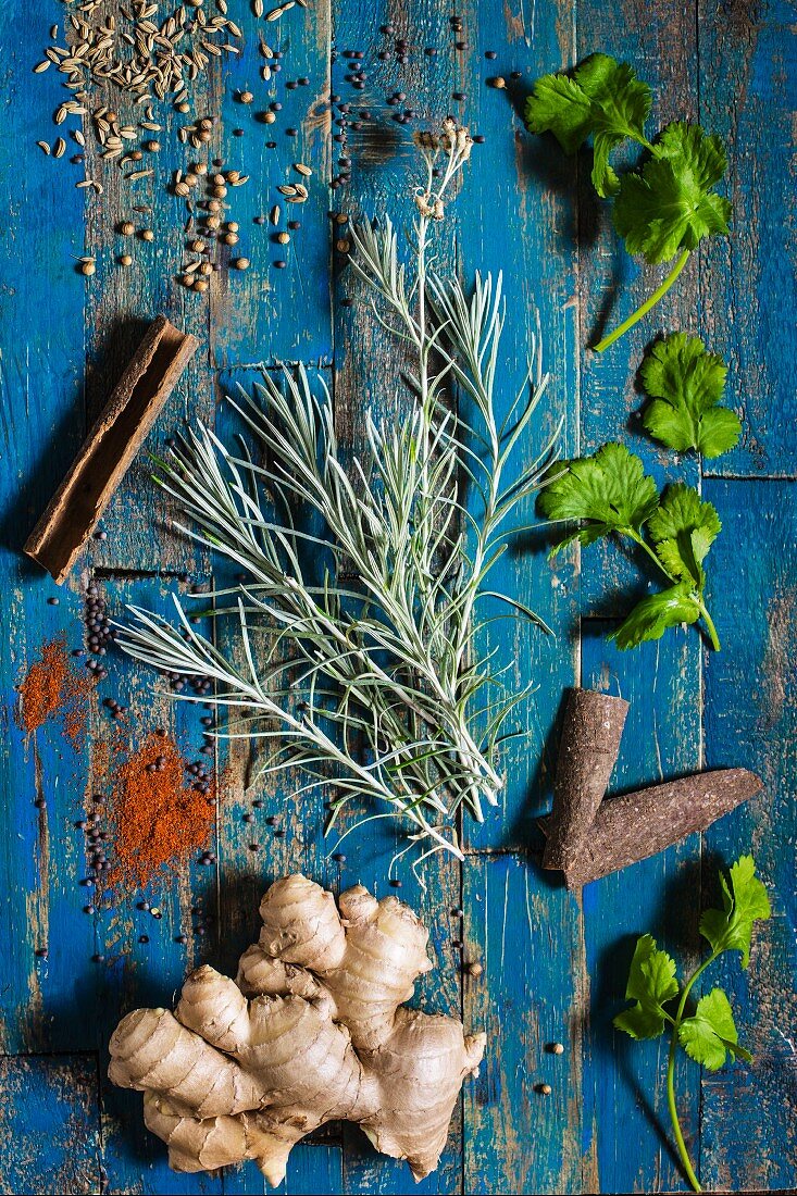 Spices and herbs for Indian curry