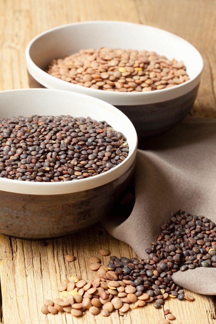 Various types of lentils