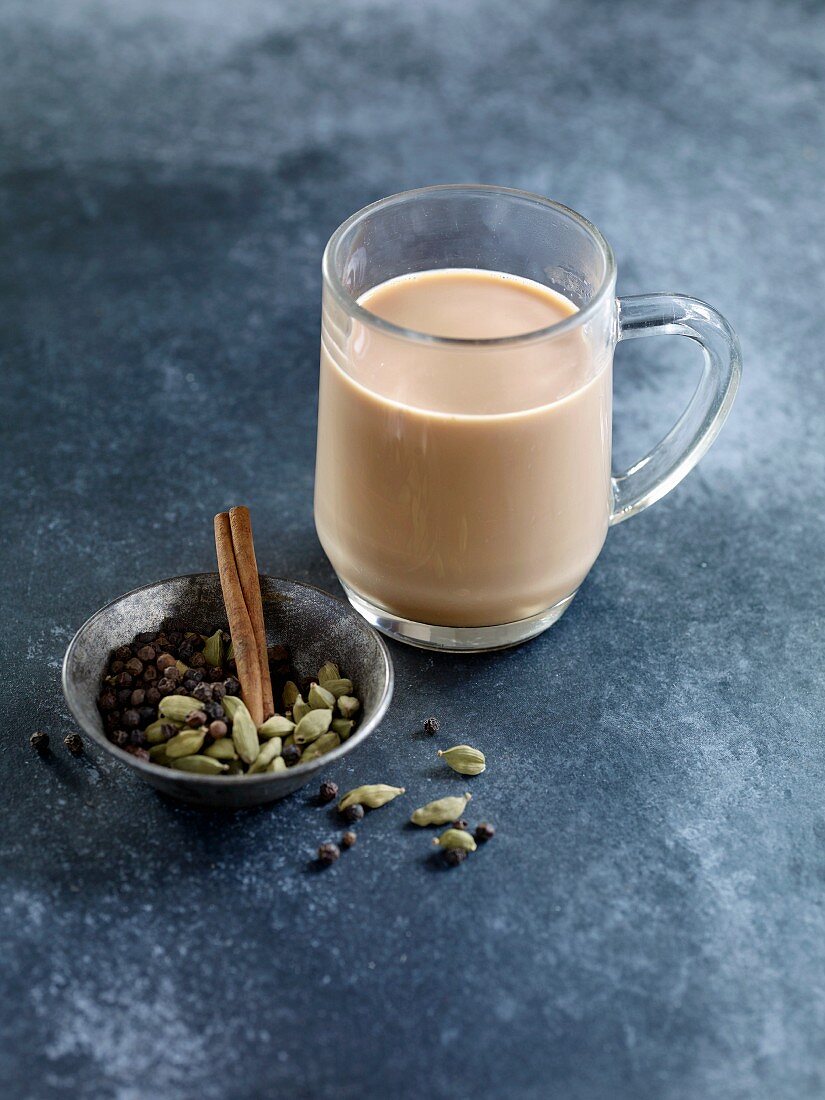 Chai (a spiced milk tea from India)