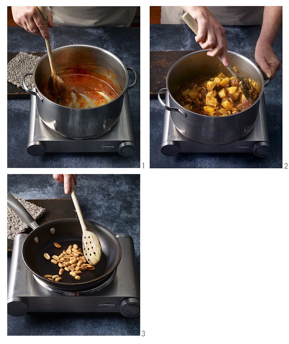 Massaman-Curry mit Rindfleisch (Indien) zubereiten