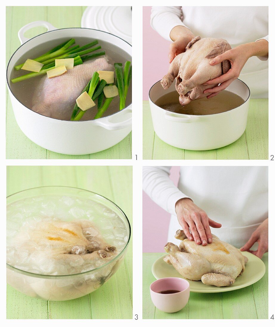 Preparing Chinese Poached Chicken