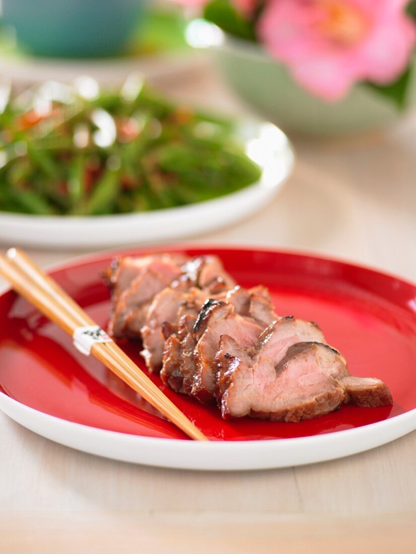 Chinesisch gegrilltes Schweinefleisch