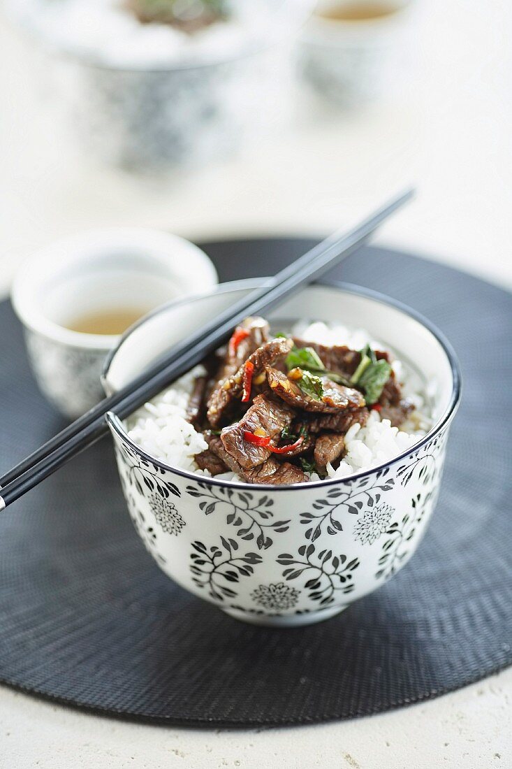 Stir-fried Thai Lamb with Chilli and Mint