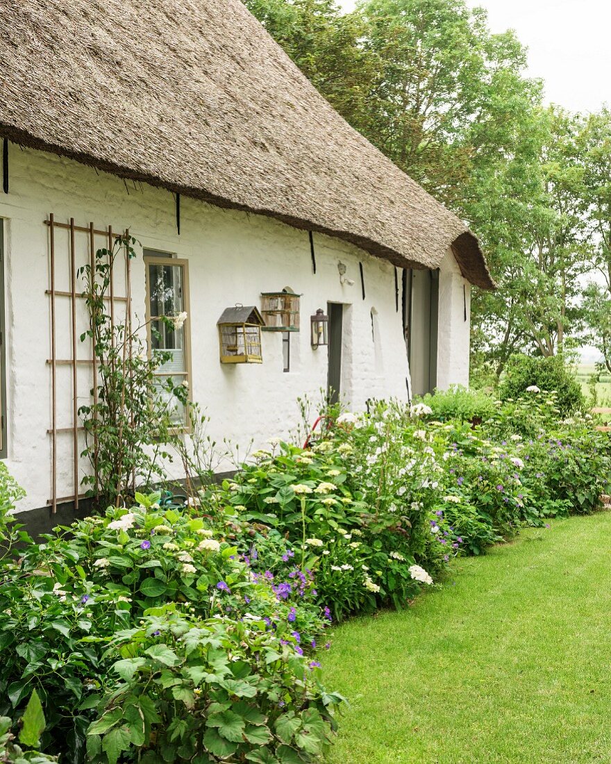 Traditional Frisian thatched famhouse from the 17th century