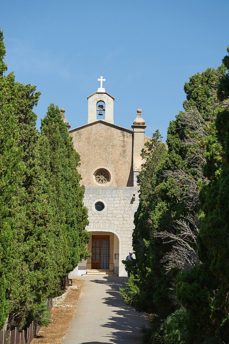 Entrance to the chapel of 'Ermita de Betlem' in Mallorca, Spain