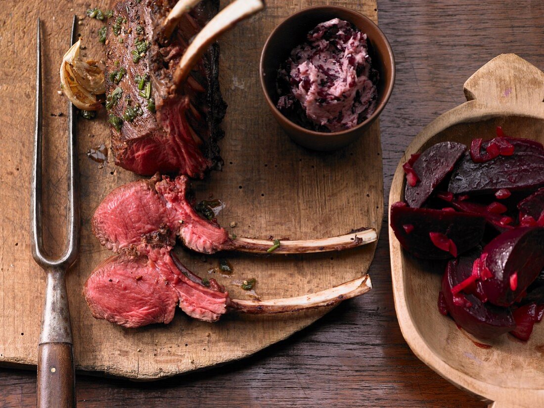 Venison with beetroot