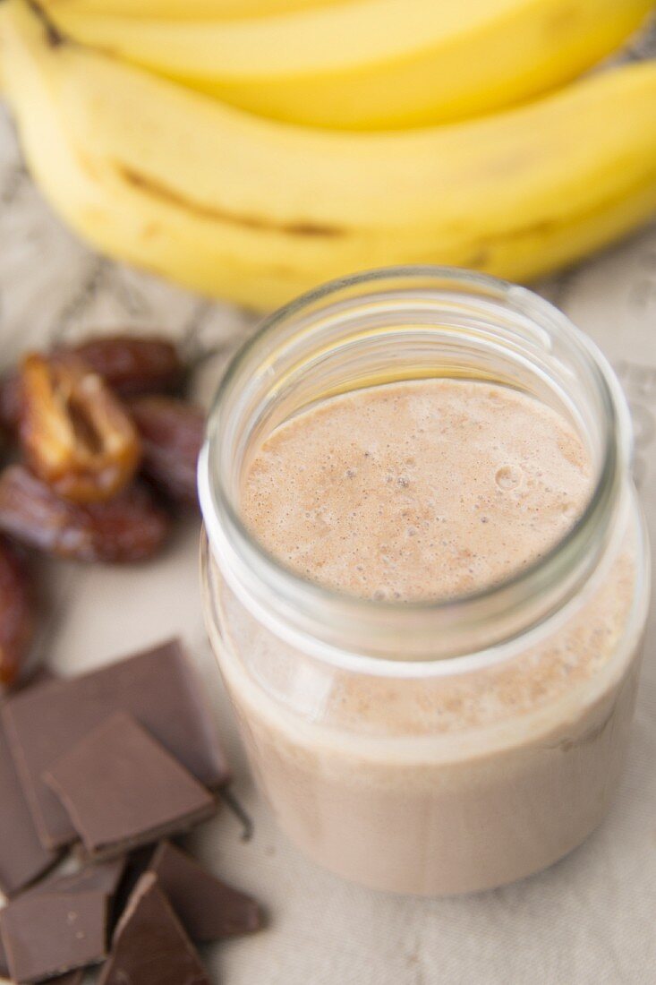 Bananen-Schokoladen-Smoothie zum Fühstück