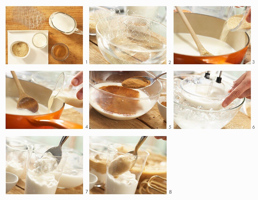 Latte Macchiato Schaumdessert zubereiten