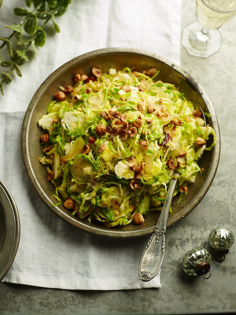 Stir fried sprouts in cider