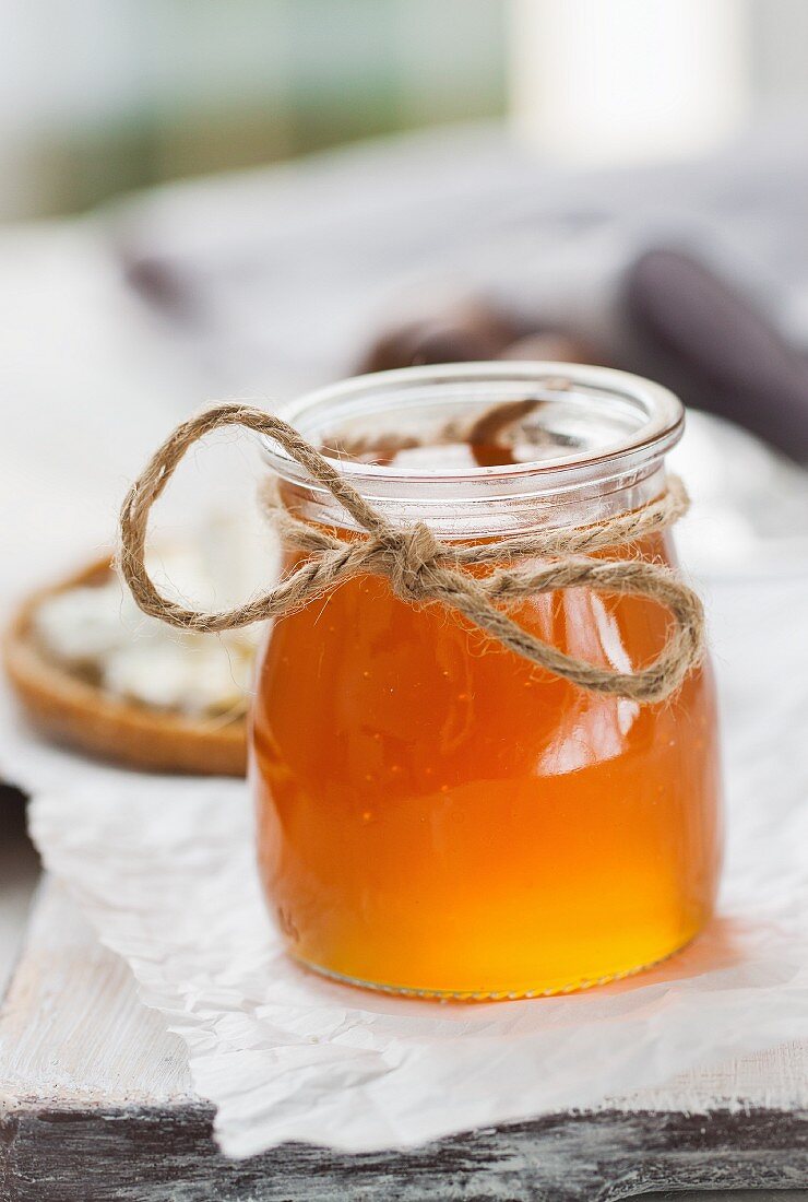 Honey in a glass