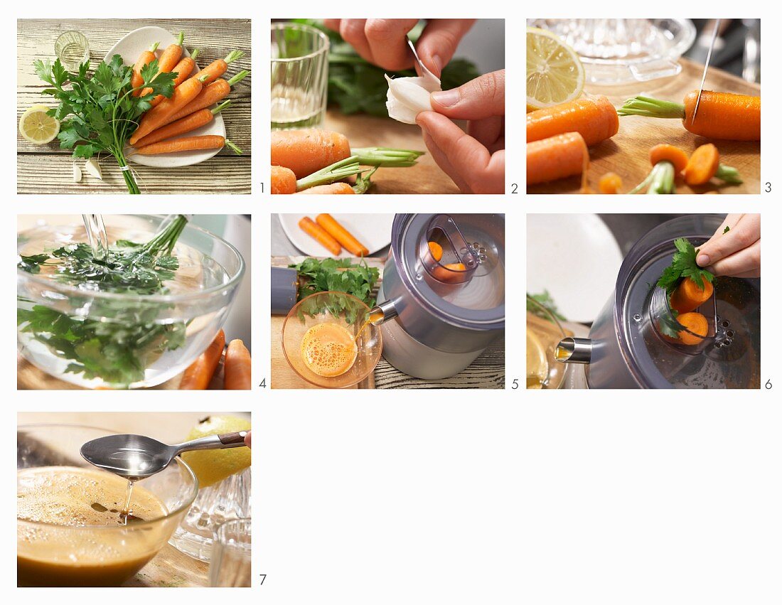 How to make immunity boosting juice with carrots, parsley and lemon