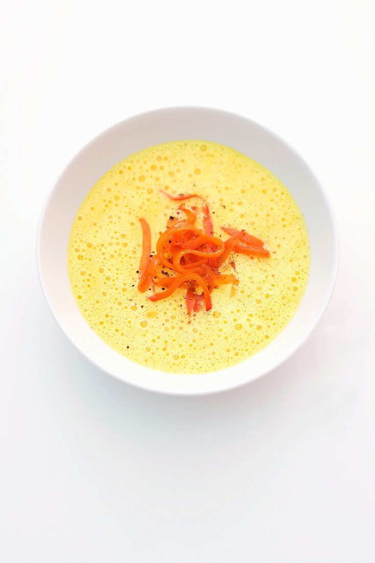 Pepper and saffron soup