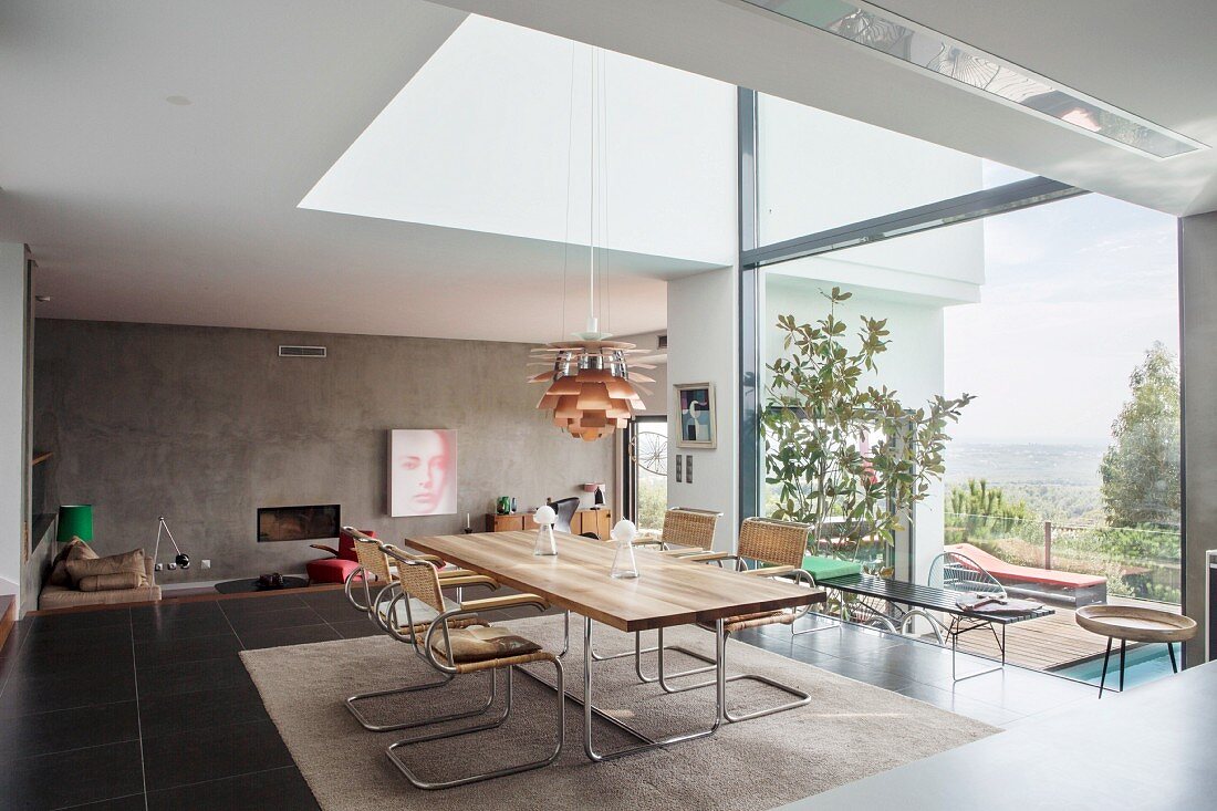 Modern interior on multiple levels