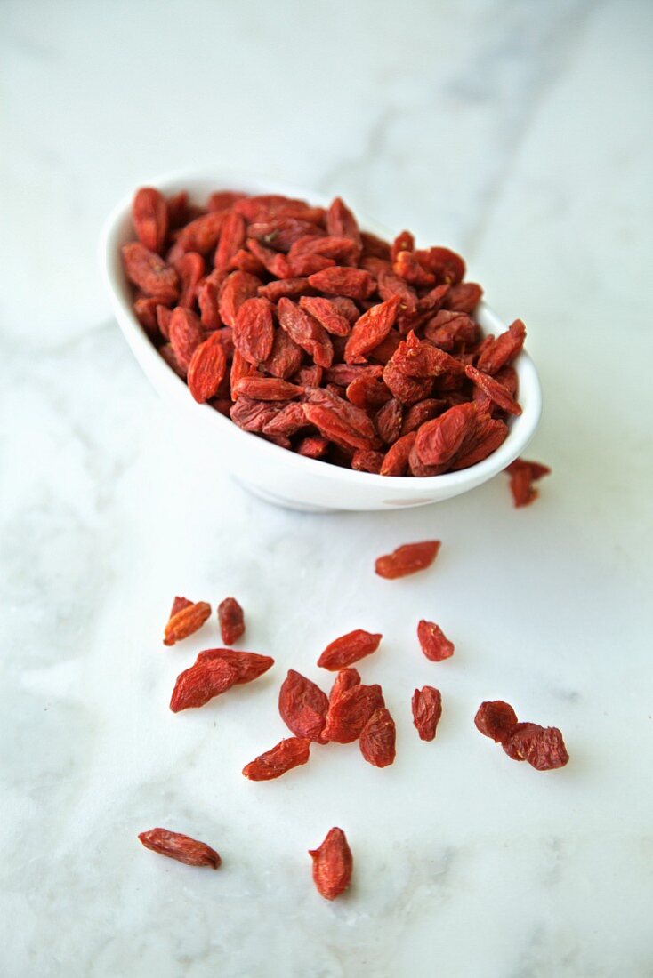 Goji Berries on a white background