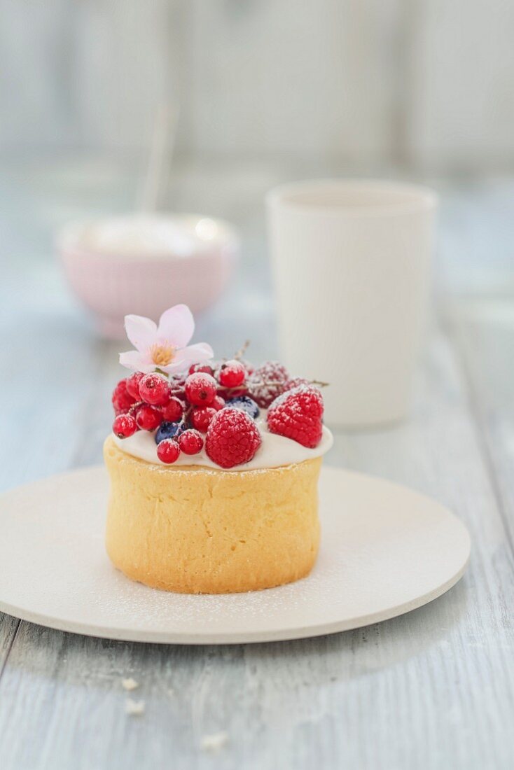 A mini Charlotte with berries