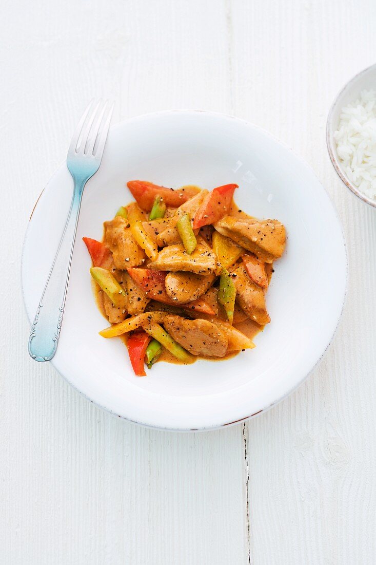 Chicken and pepper curry