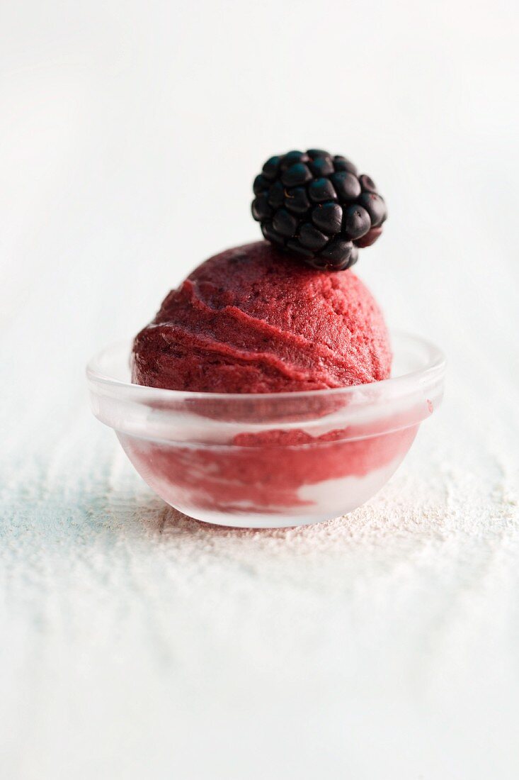 Brombeer-Cassis-Sorbet