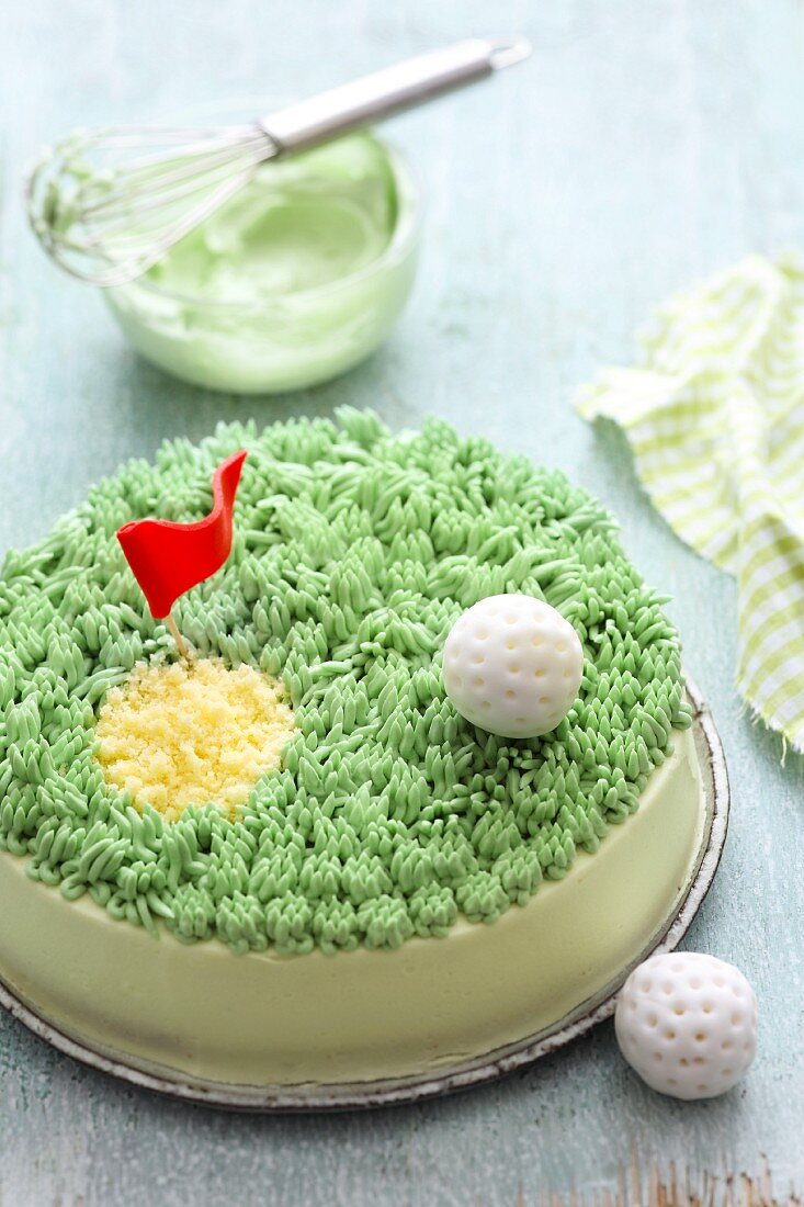 A buttercream cake for golfers