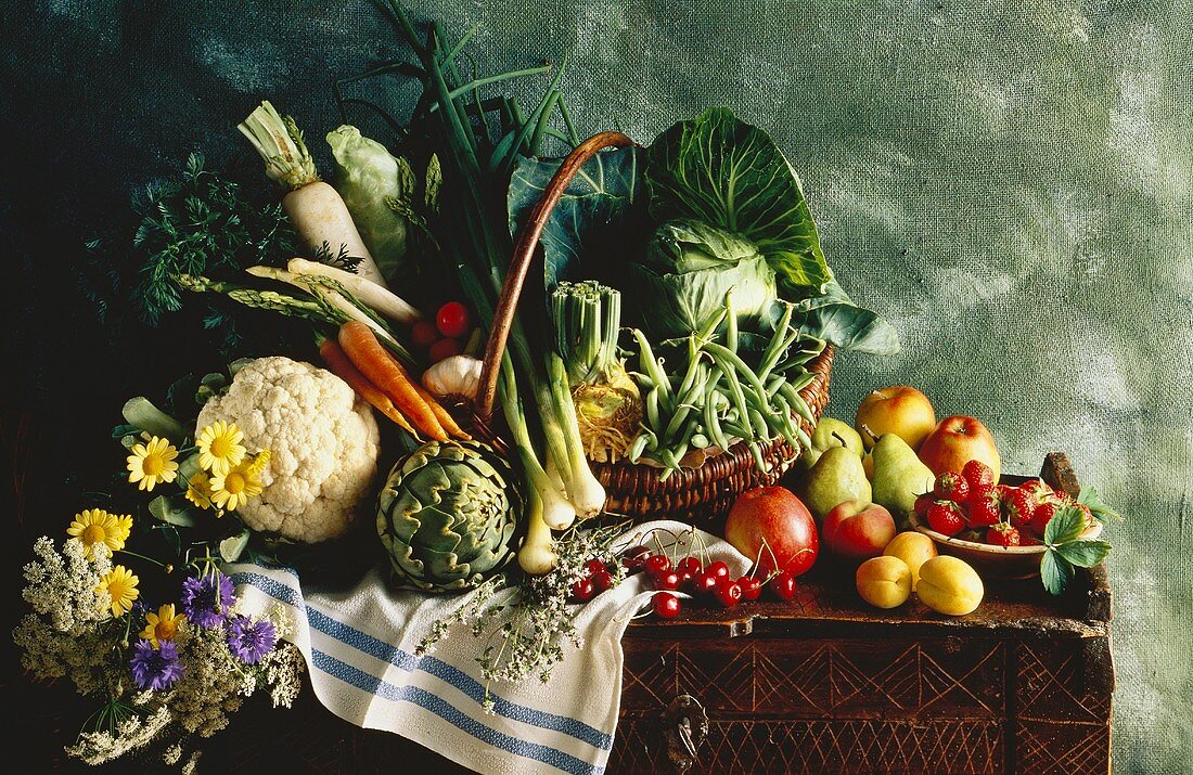 Still Life of Assorted Fruit and Vegetables