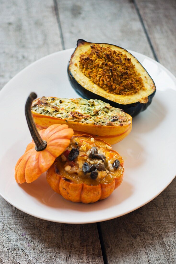 Small pumpkins, stuffed