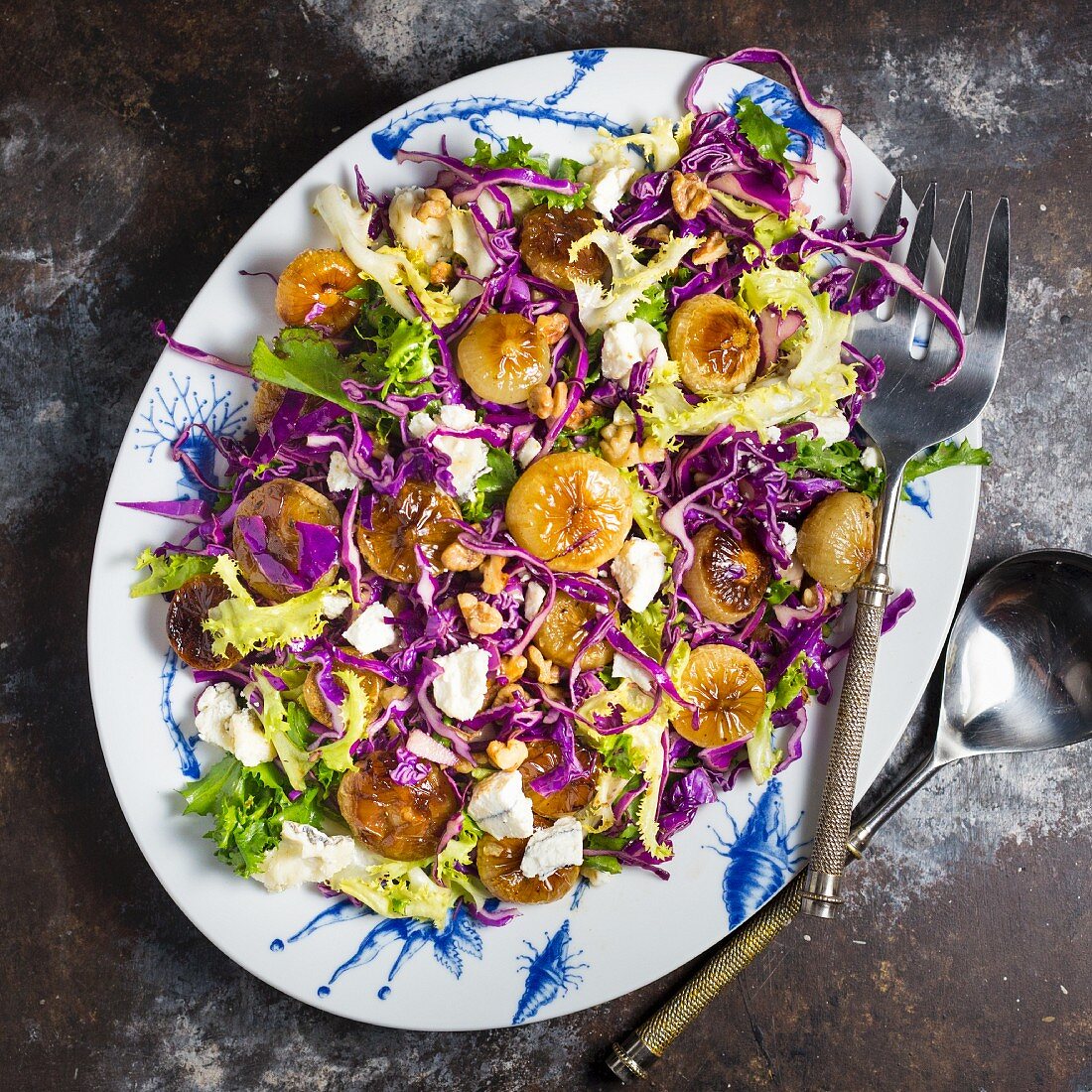 Cipollini Onion and Cabbage Salad