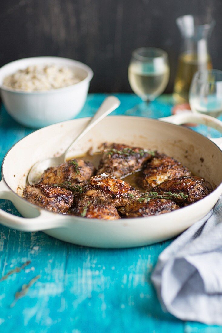 Jerk chicken with herbs