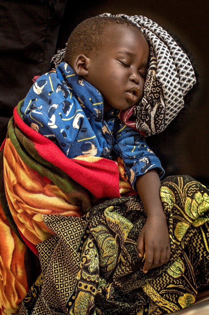 Sleeping infant boy