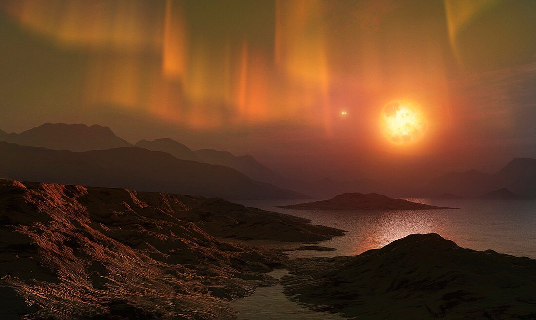 Aurora on Proxima's Planet