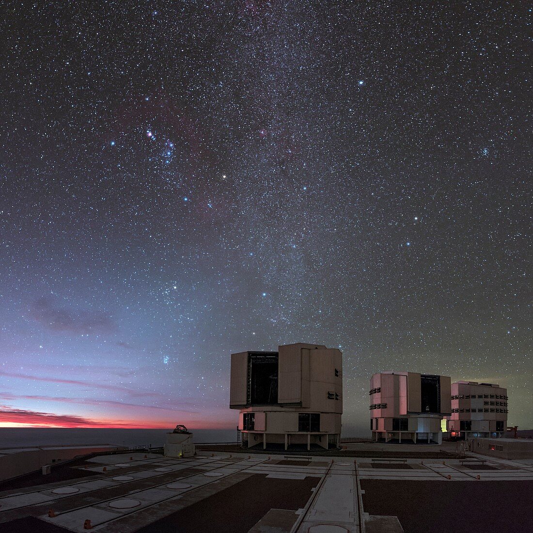 Night sky over Very Large Telescope, Chile