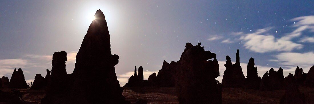 Moonrise over The Pinnacles, Australia