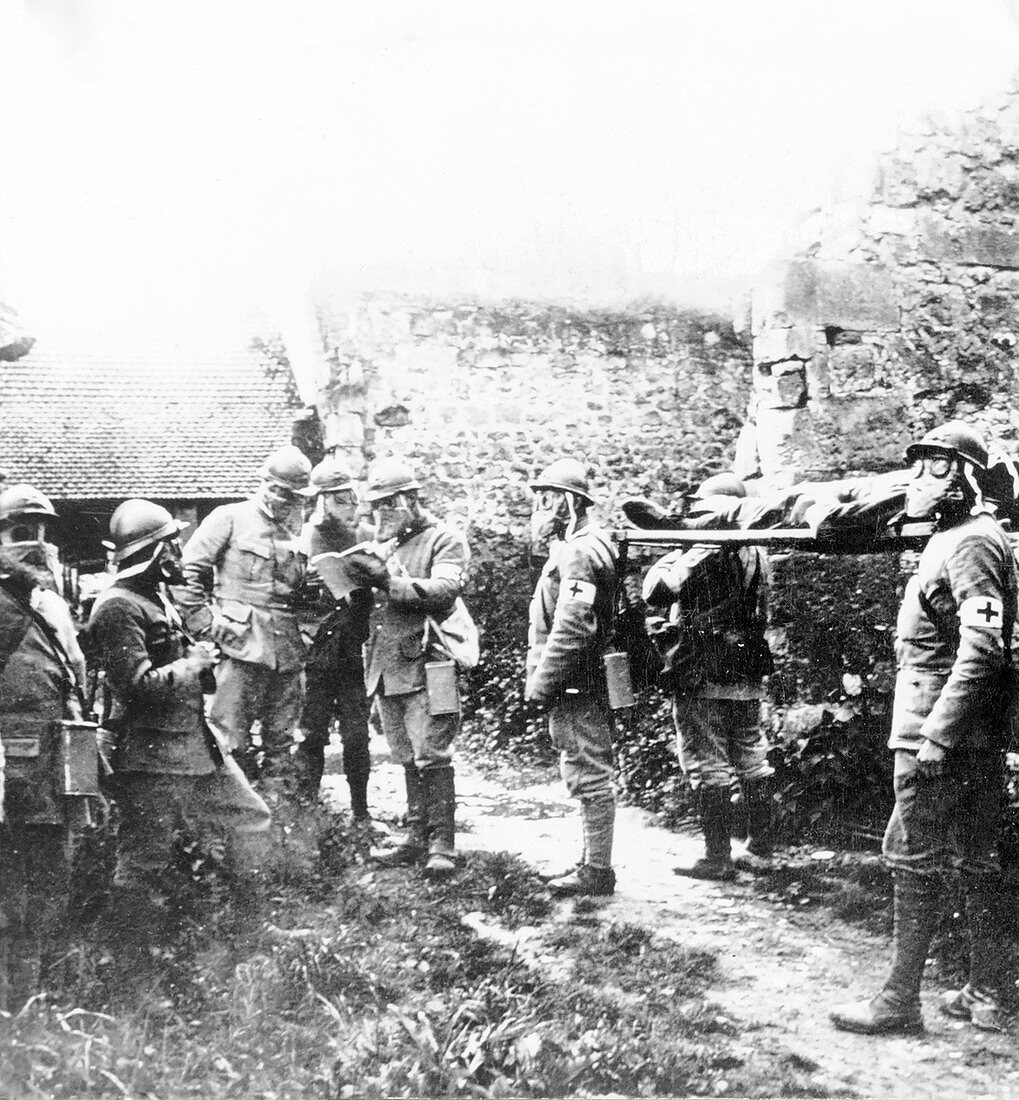 Gas attack casualties, World War I