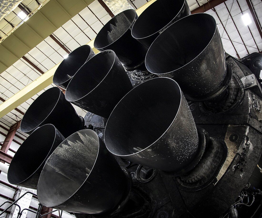 Merlin engines on Falcon 9 rocket from SpaceX, 2015