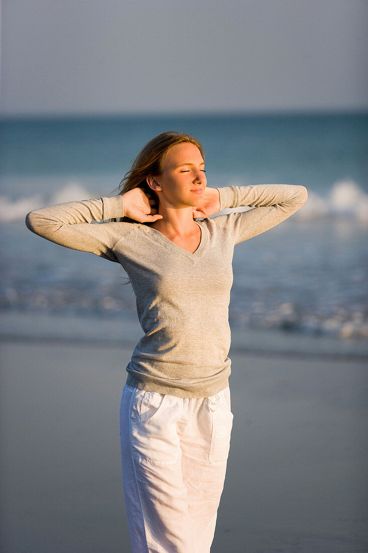 Young woman on the beach