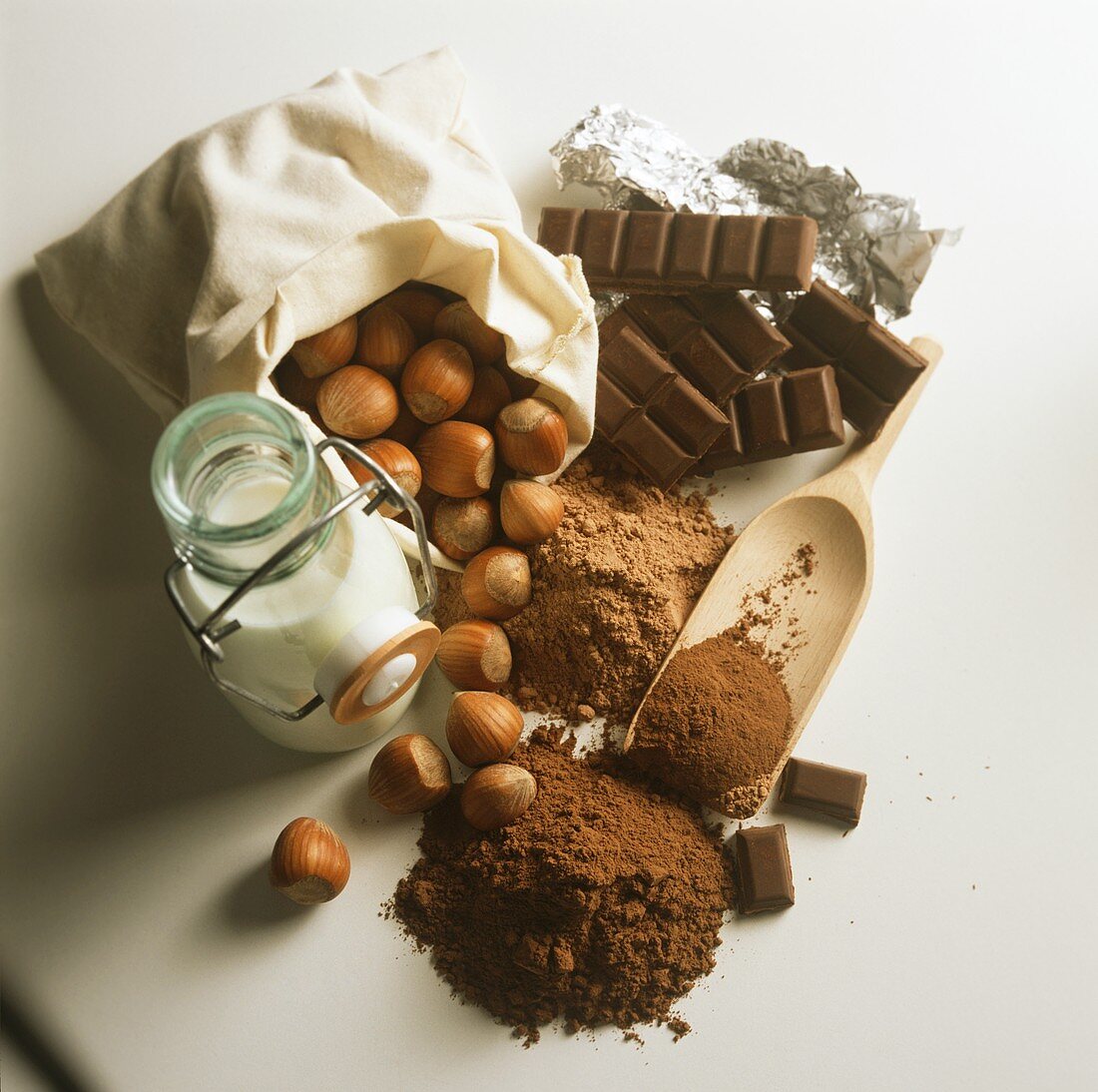 Ingredients for chocolate