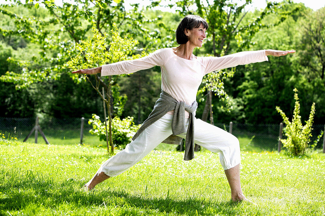 Senior woman exercising