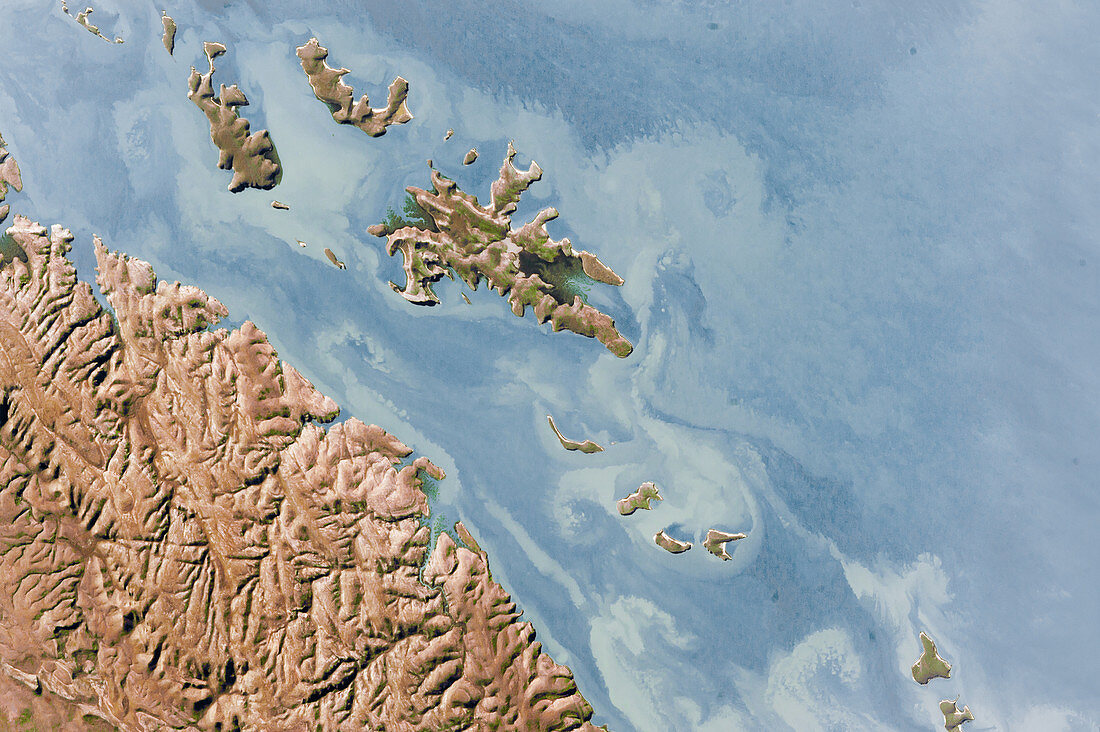 Traverse island, Australia, ISS image