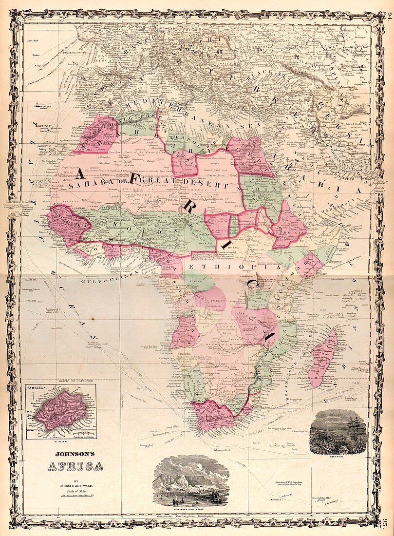 Map of Africa,1862