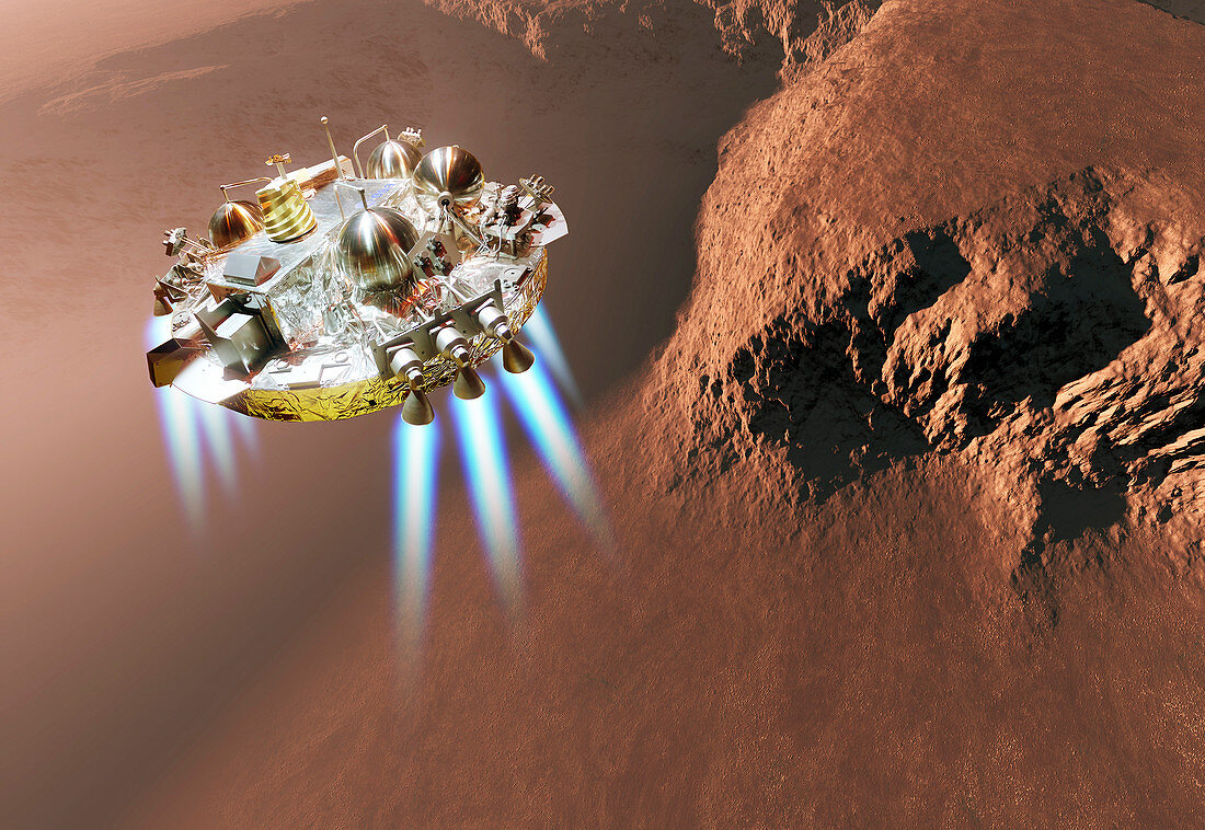 Schiaparelli EDM lander at Mars,artwork