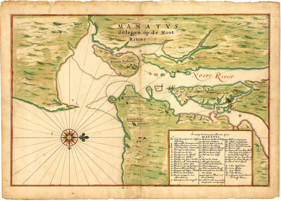 Map of New York Bay,1670