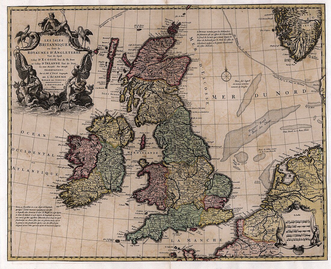 Map of the British Isles,18th century