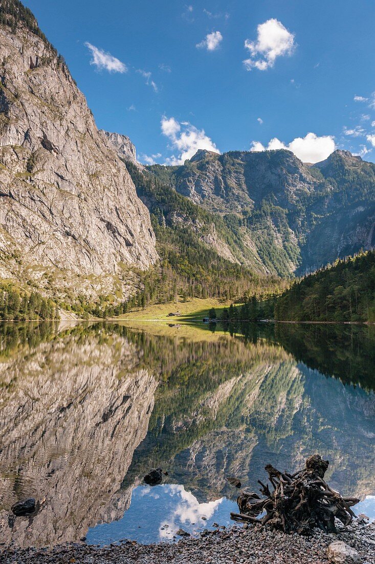 Obersee in the Berchtesgaden National Park, Bavaria, Germany