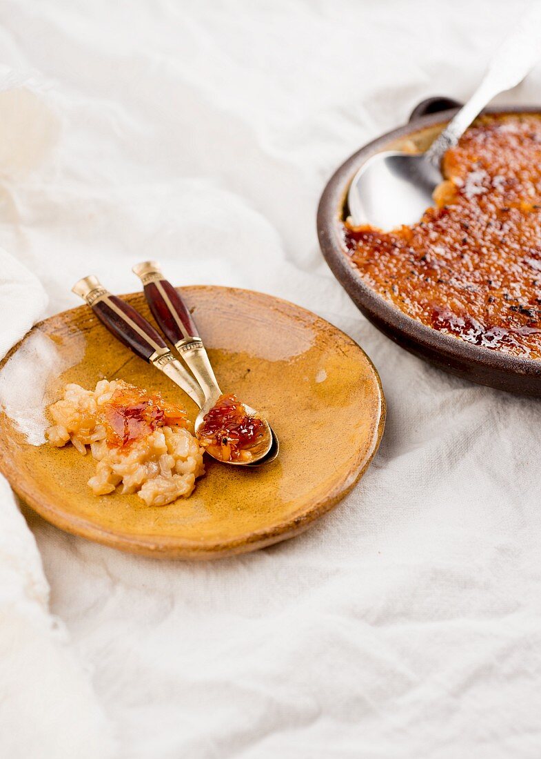 Caramelised rice and coconut pudding from the Caribbean