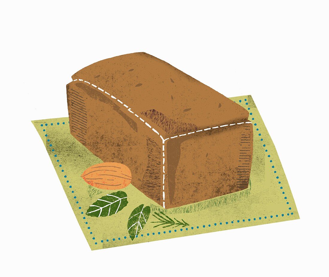 A whole loaf of bread (illustration)