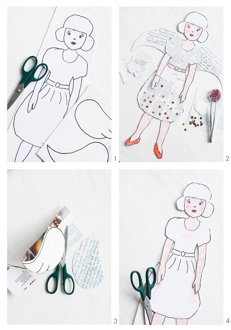 Instructions for making paper doll